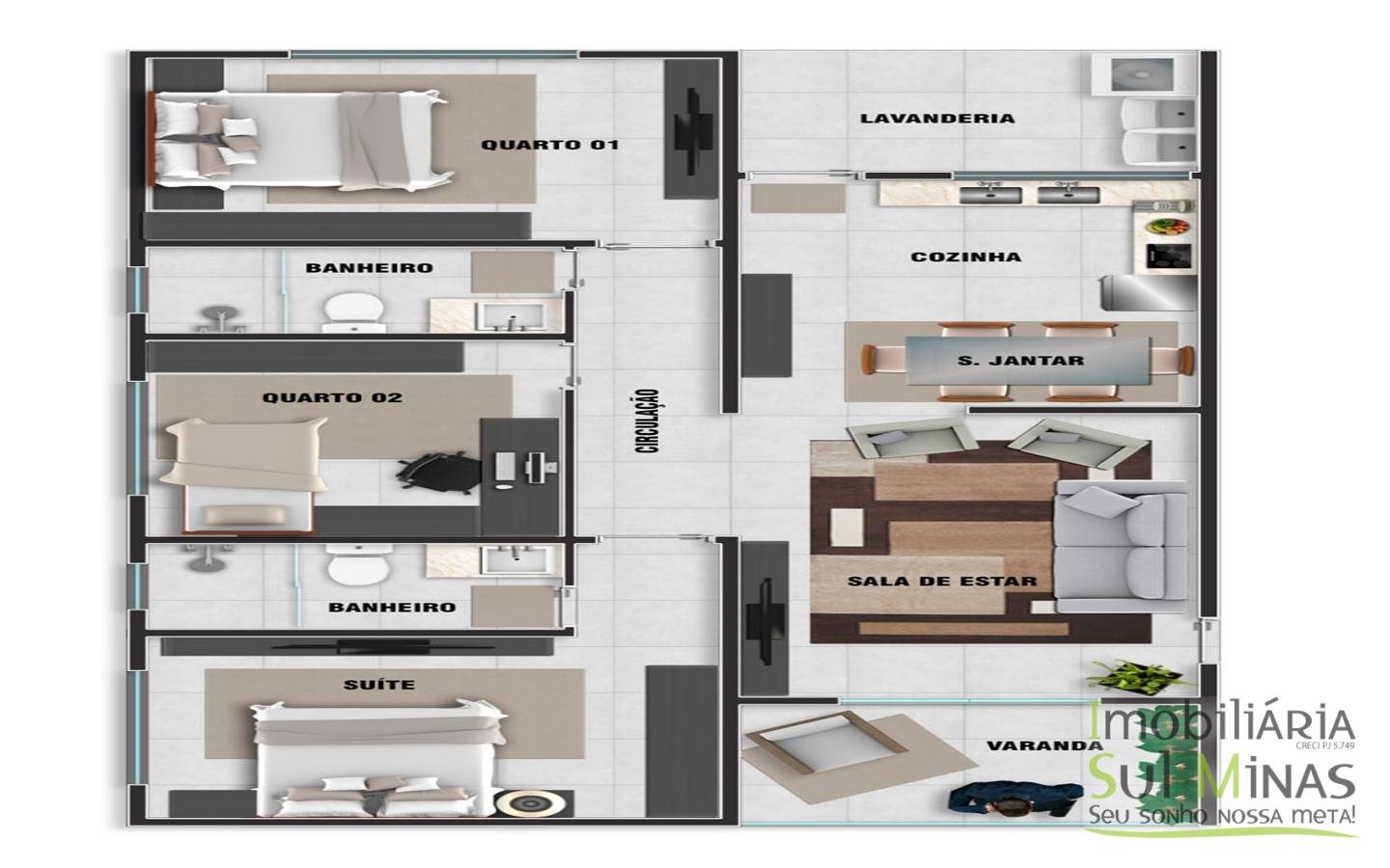 Apartamentos Novos no Centro de Cambui MG a Venda (5)